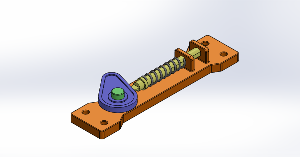 Cam and follower mechanism 3D CAD Model Library GrabCAD