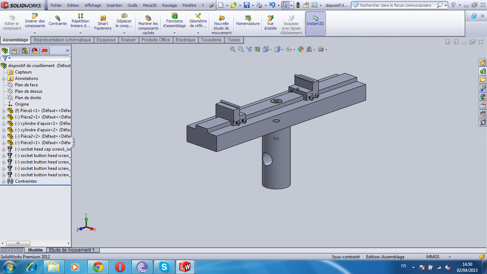 dispositif de flexion simple