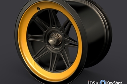 Idsa/keyshot render challenge: Racing wheel R8H2