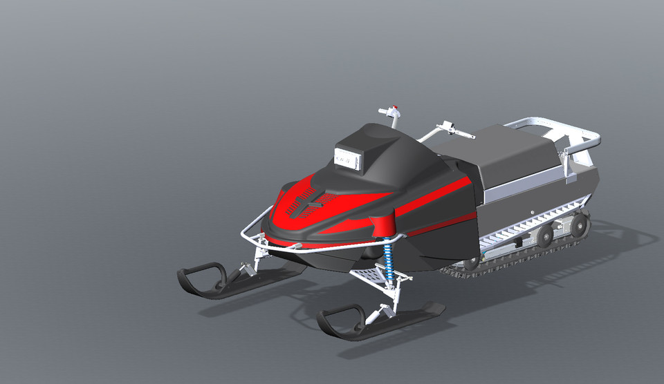 Snowmobile hood 3D CAD Model Library GrabCAD