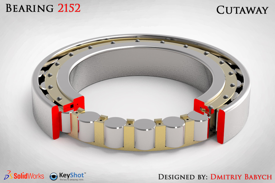 Bearing 2152 (full assembly + drawing) 3D CAD Model Library GrabCAD