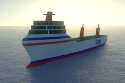 Stena Teknik Ro-Ro cargo ship hull.