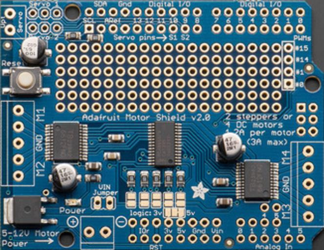 Adafruit Motor Shield V2 3D CAD Model Library GrabCAD