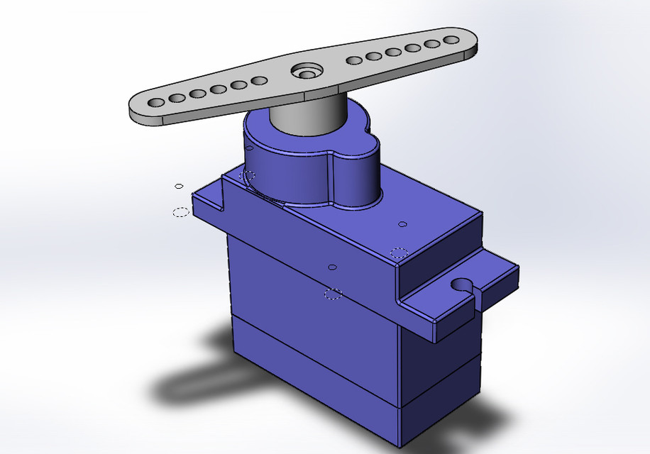 Servo Motor Design In solidworks By MD RASHID 3D CAD Model Library