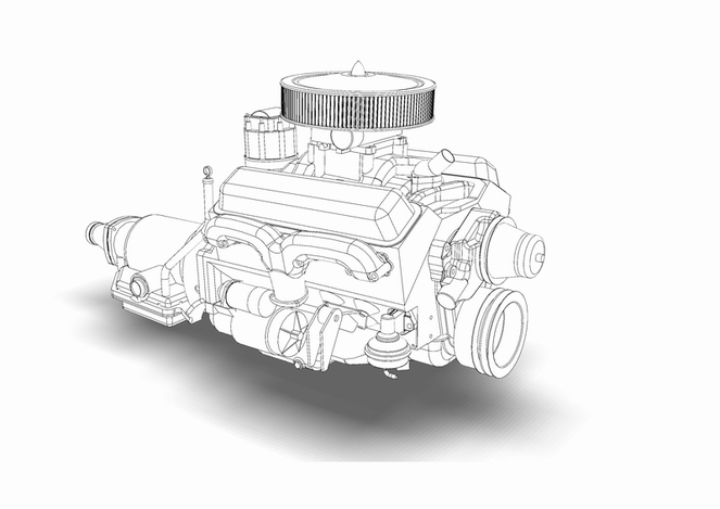 Small Block Chevy 350 with TH350 Auto Box