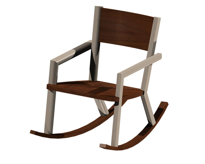 Rocking chair 3D CAD Model Library GrabCAD