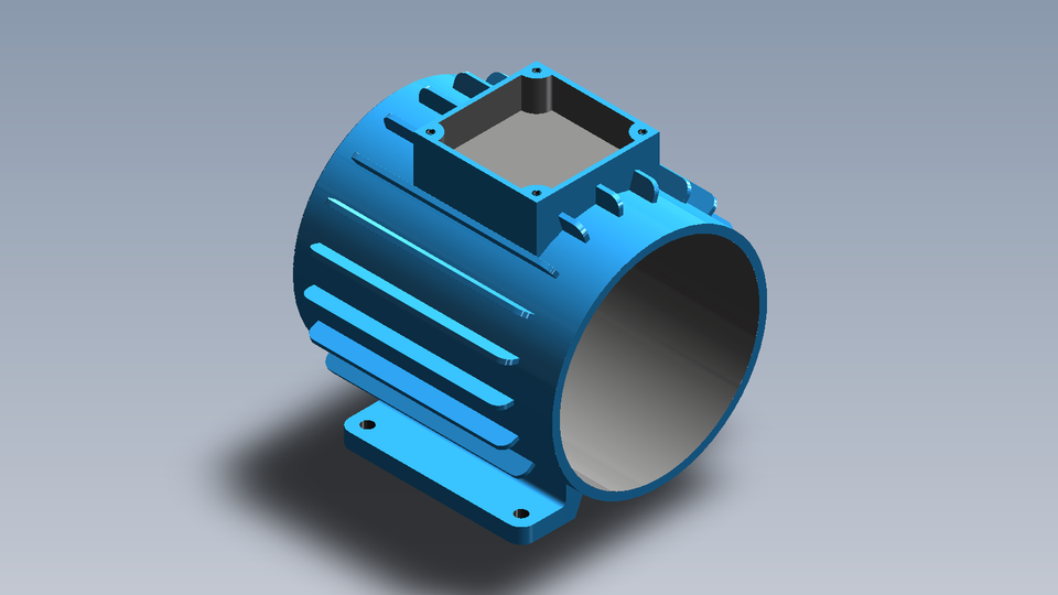 Electric Motor Body 3D CAD Model Library GrabCAD