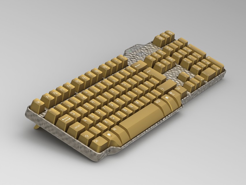 Keyboard "Dell" 3D CAD Model Library GrabCAD