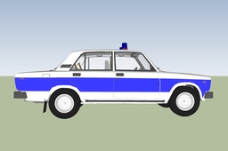 Lada 2105 (retro hungarian police car)