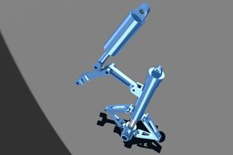 Landing gear assembly document - minus base hubs, fasteners, and wheel.
