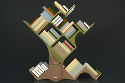 Tree Bookcase (with Books)