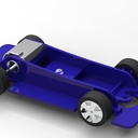 basic Scalextrix chassis in 2mm Perspex