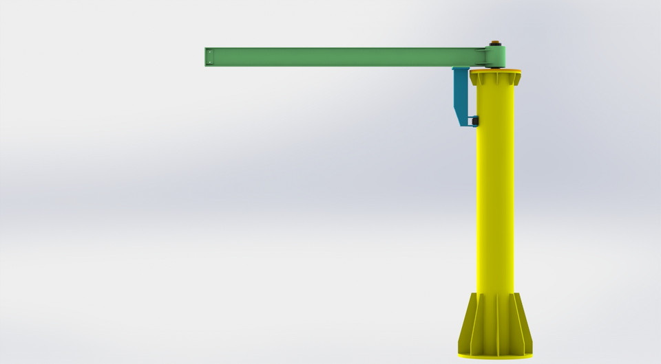 Jib Crane 3D CAD Model Library GrabCAD
