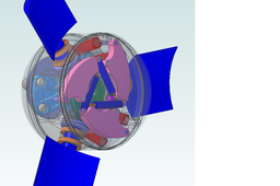 Variable pitch & articulating wind turbine hub - front view(Concept)
