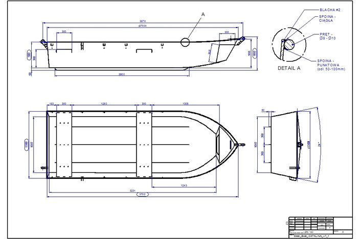 Fishing steel boat - free fishing boat plans - AutoCAD, Rhino, STEP 