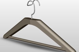 Wooden Clothes Hanger with a Spacer