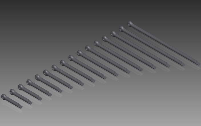 DIN 94 Split Pins (Cotter Pins). Nom. Diameter 4mm