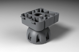 Hafele 637.81.301 and 637.81.371 (Screw fixing plinth foot top and 80 mm high plinth shaft with foot)