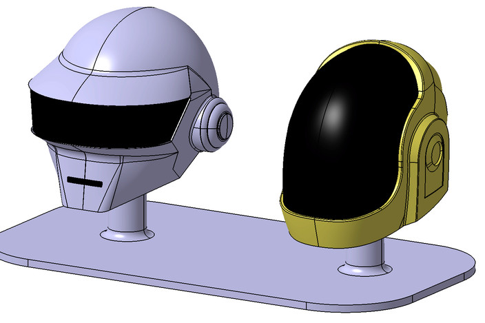 Daft punk Helmet - CATIA, STL - 3D CAD model - GrabCAD