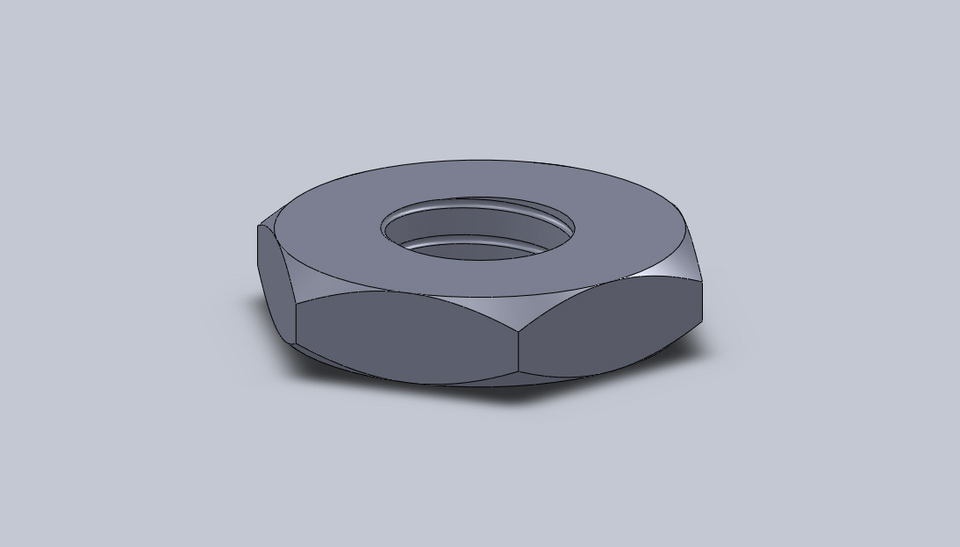 NUT 3D CAD Model Library GrabCAD