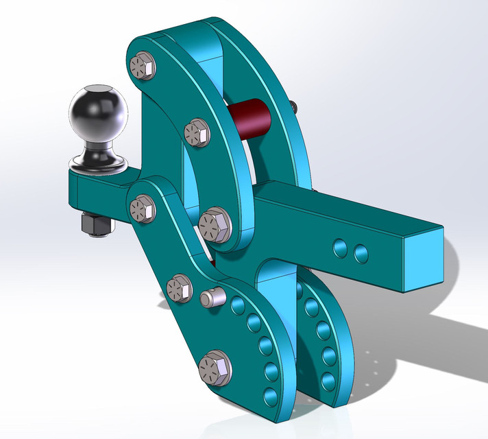 Adjustable Ball Hitch 3D CAD Model Library GrabCAD