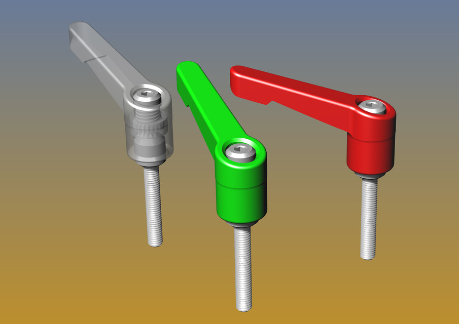 Adjustable Clamping Lever 3D CAD Model Library GrabCAD