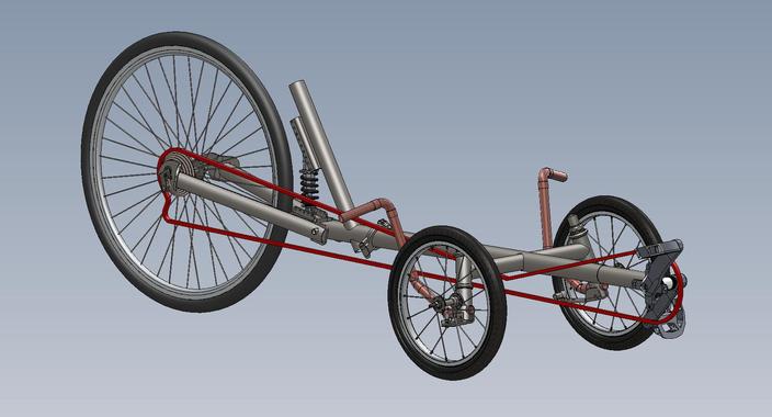 Recumbent tadpol trike