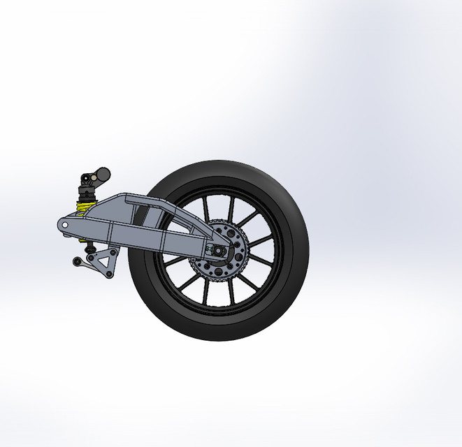 2004 Honda CBR954RR Complete Rear End / suspension / swingarm 3D CAD Model Library GrabCAD