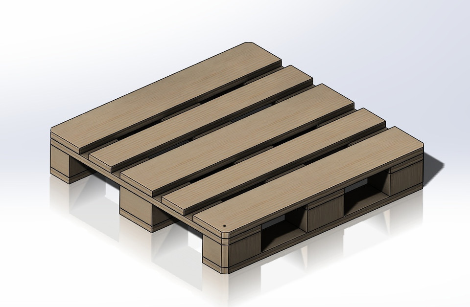 Поддон 800х800/Pallet | 3D CAD Model Library | GrabCAD