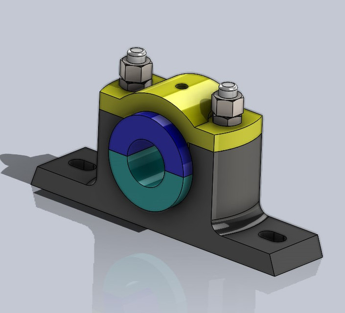 pedestal bearing 3D CAD Model Library GrabCAD