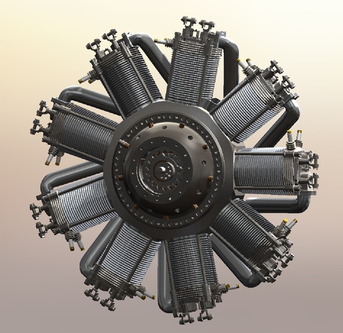 Bentley BR2 cam drive simulation