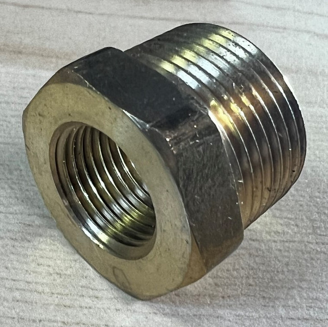 3/4" MNPT X 3/8" FNPT Brass Pipe Fitting 3D CAD Model Library GrabCAD