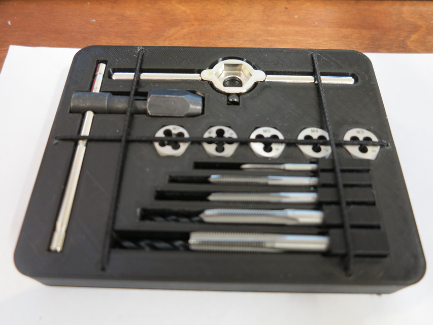 DeWalt 17 Piece Tap and hex die set case 3D CAD Model Library GrabCAD