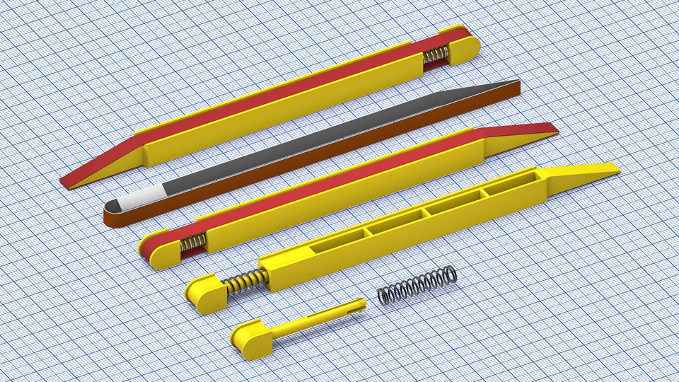Sandpaper Pen 3D CAD Model Library GrabCAD