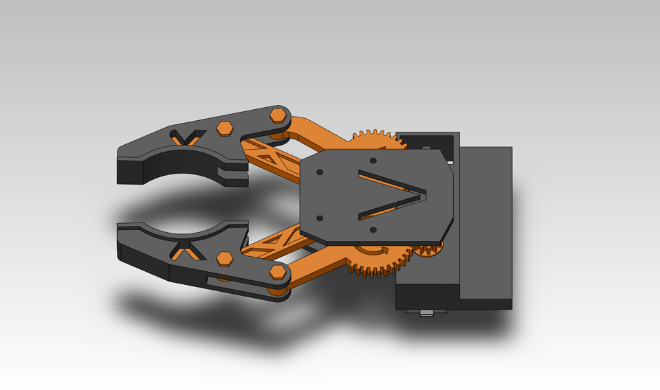 Vector Concept Robot ARM CLAW standard servo 3D CAD Model Library
