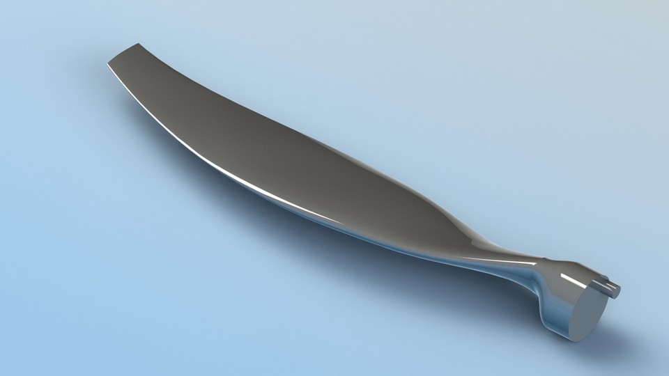 Swept profile propeller blade 3D CAD Model Library GrabCAD