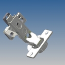 Fully concealed inset cabinet hinge