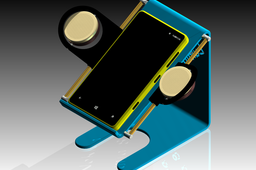 Nnokialumia Mobile phone holder with speakers