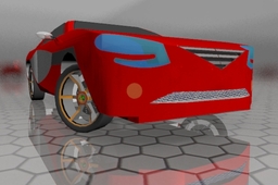 Car with C Lamps