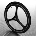 MTB 3 spoke composite wheel
