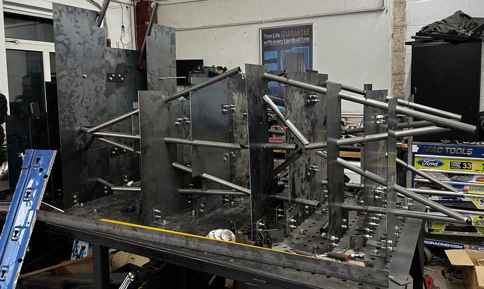 Welding jig for race car chassis 3D CAD Model Library GrabCAD