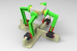 Balance control mechanism with 4 servos