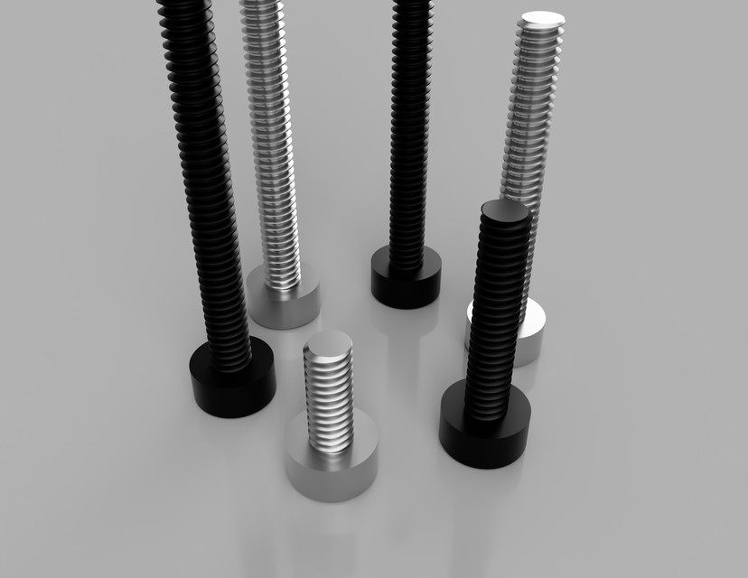 M2*0.4 Hex Screw 5,10,15,20,25,30 mm 3D CAD Model Library GrabCAD