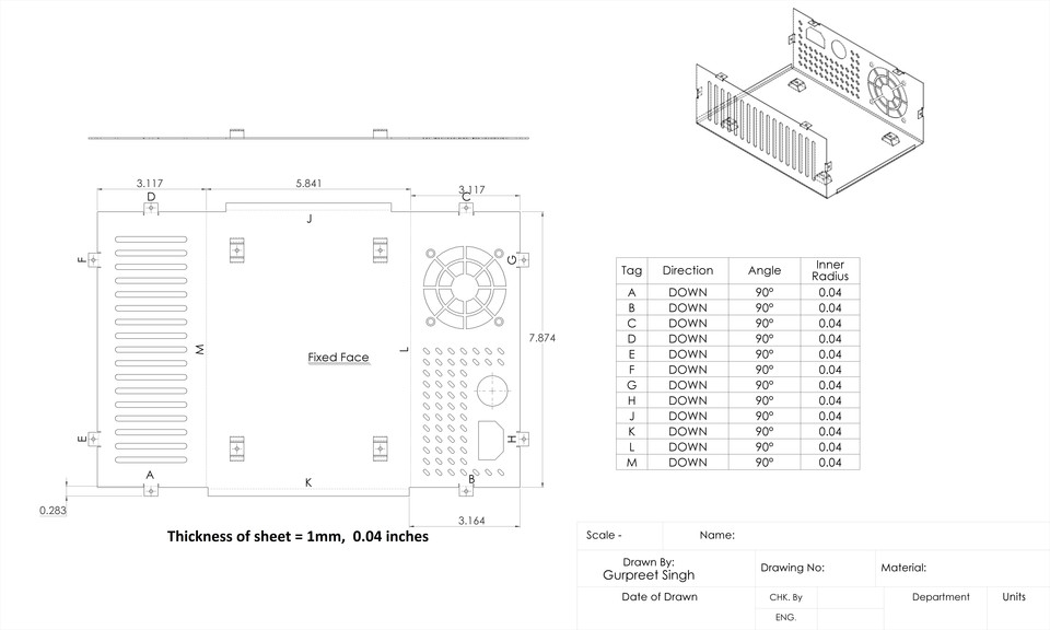 Computer Power Supply 3D CAD Model Library GrabCAD