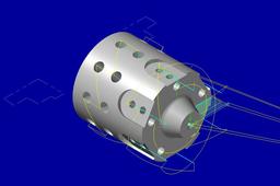 CNC lathe operation with C axis