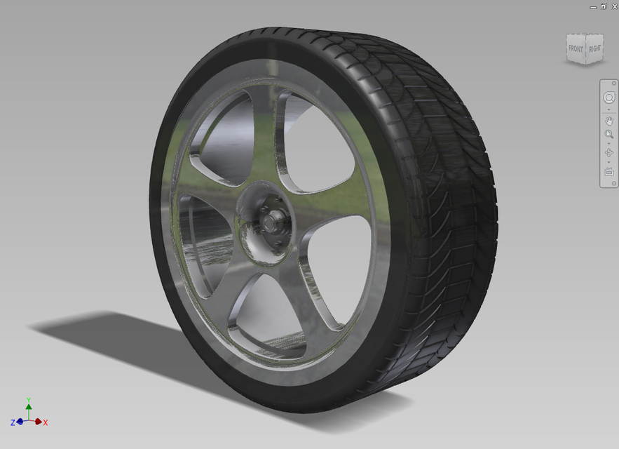 Alloy wheel and tyre
