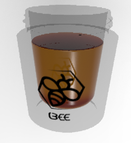 Honey Pot / Jar With Clear texture