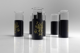 Japanese Steampunk Glass Set (Angry Japanese God Glass Set)