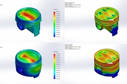 Piston, connecting rod and crankshaft.