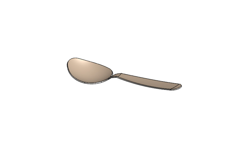 Spoon 3D CAD Model Library GrabCAD